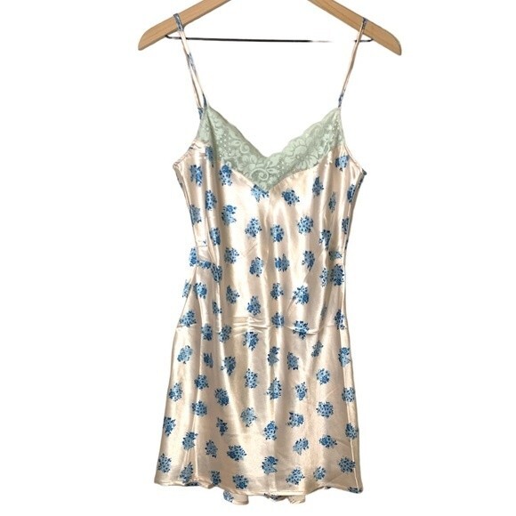 NWT WE ARE HAH (HOT AS HELL) Let It Slip Ditsy Floral French Blue. Size Small - Picture 2 of 10